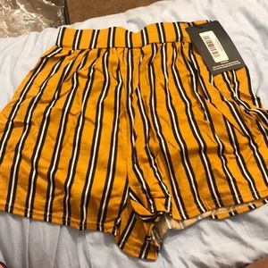 Yellow striped shorts